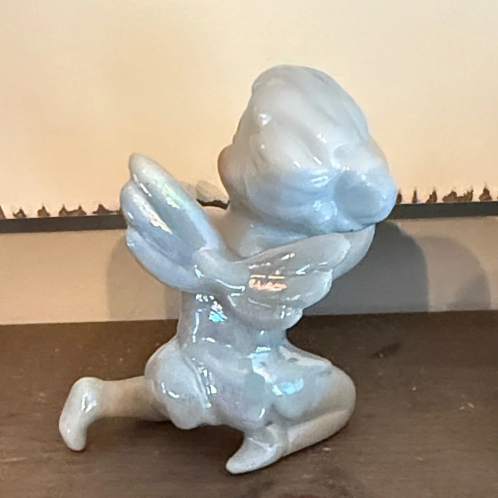 Vintage Japan Porcelain Cherub Pixie Candle Hugger Figurine